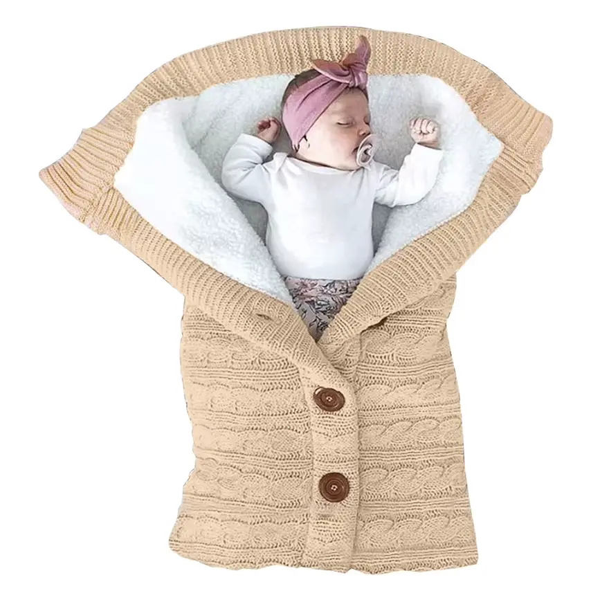 Boys Girls Super Soft Modern Plush Knitted Swaddle Blanket BED Wholesale