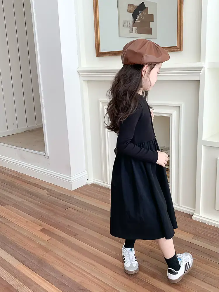 Girls Cotton Skirt Resort-style Formal O-neck Short Sleeve Crocheted Wholesale product image 4