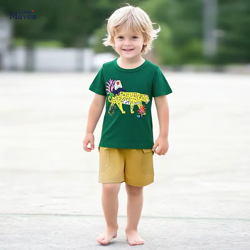 Boys Cotton Cartoon Animal T-shirt Shorts AND Suit Wear Wholesale