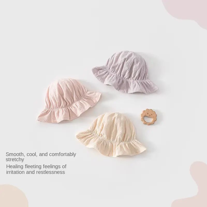 Unisex Cotton Bucket HAT Newborn SUN Spandex Jacquard Thin Clothing Wholesale
