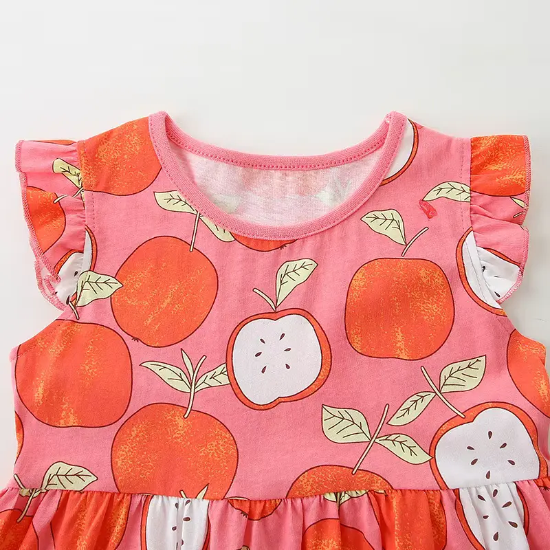Cotton Cartoon Printed Princess Dress Sweet Ruffles Sleeveless Feifei Wholesale product image 4
