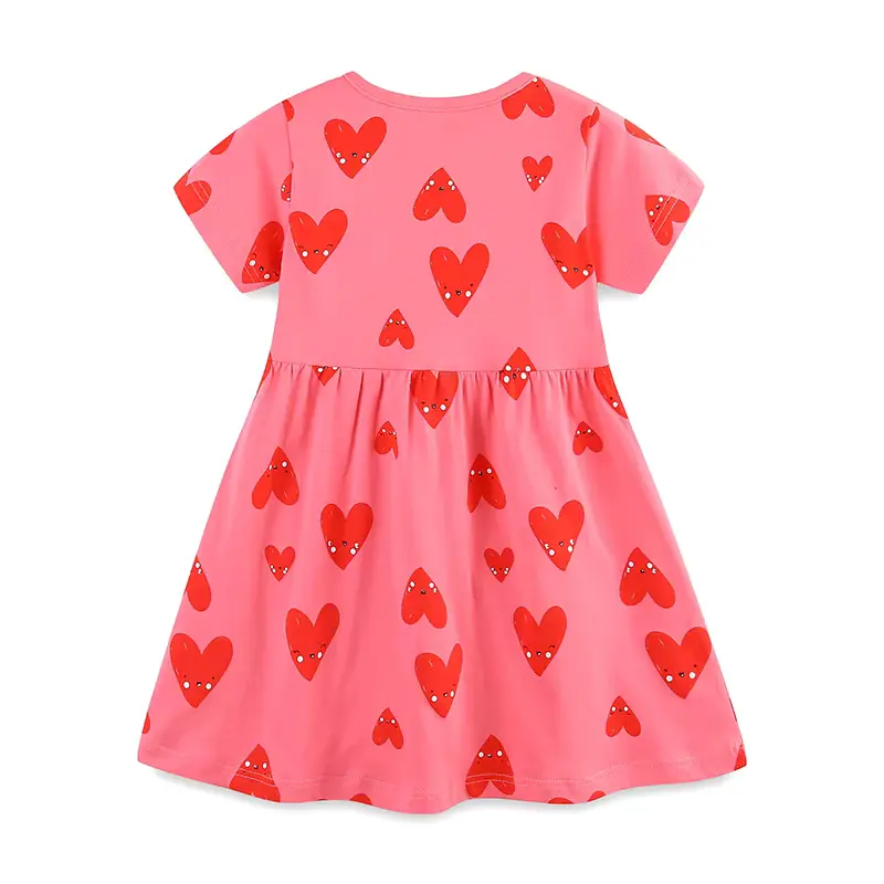 Girls Cotton Printed Princess Dress Cross-border Source Short Sleeve Wholesale product image 2
