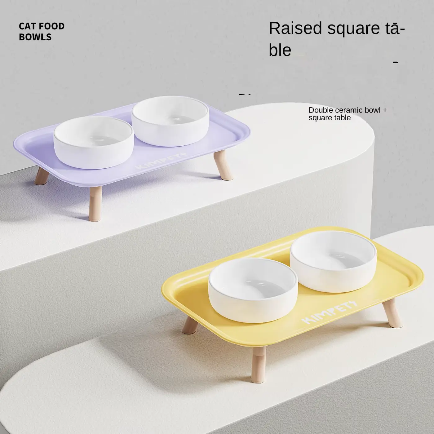Elevated Ceramic Double Bowls Stand FOR Cats AND Dogs High Wholesale product image 3