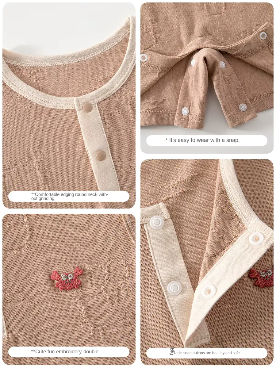 Cotton Onesie Newborn Pure Anti-bacterial Snap Button Sleeveless Harry Clothing Wholesale product image 3