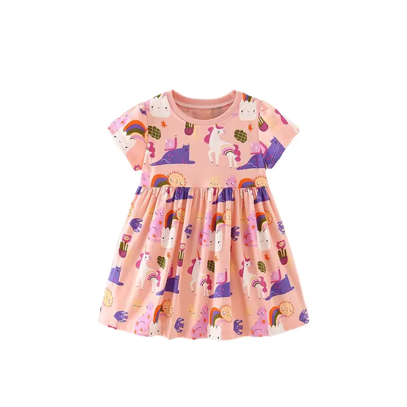 Girls Cotton Printed Manufacture Promotion Best Deal ODM Polyester Clothing Wholesale