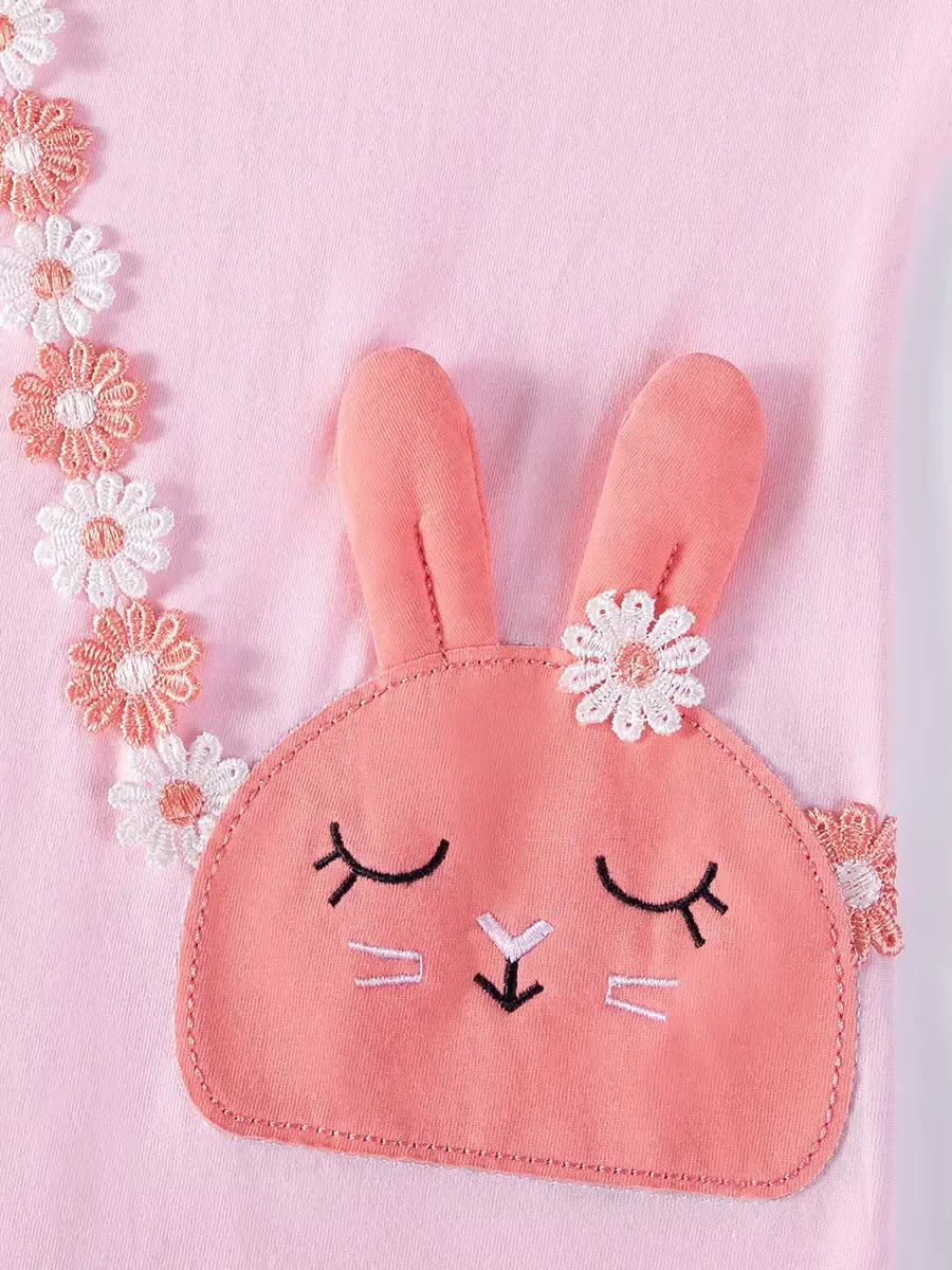 Girls Cotton Cartoon Print Dress A-line Polyester Blend Appliqued Wholesale product image 3