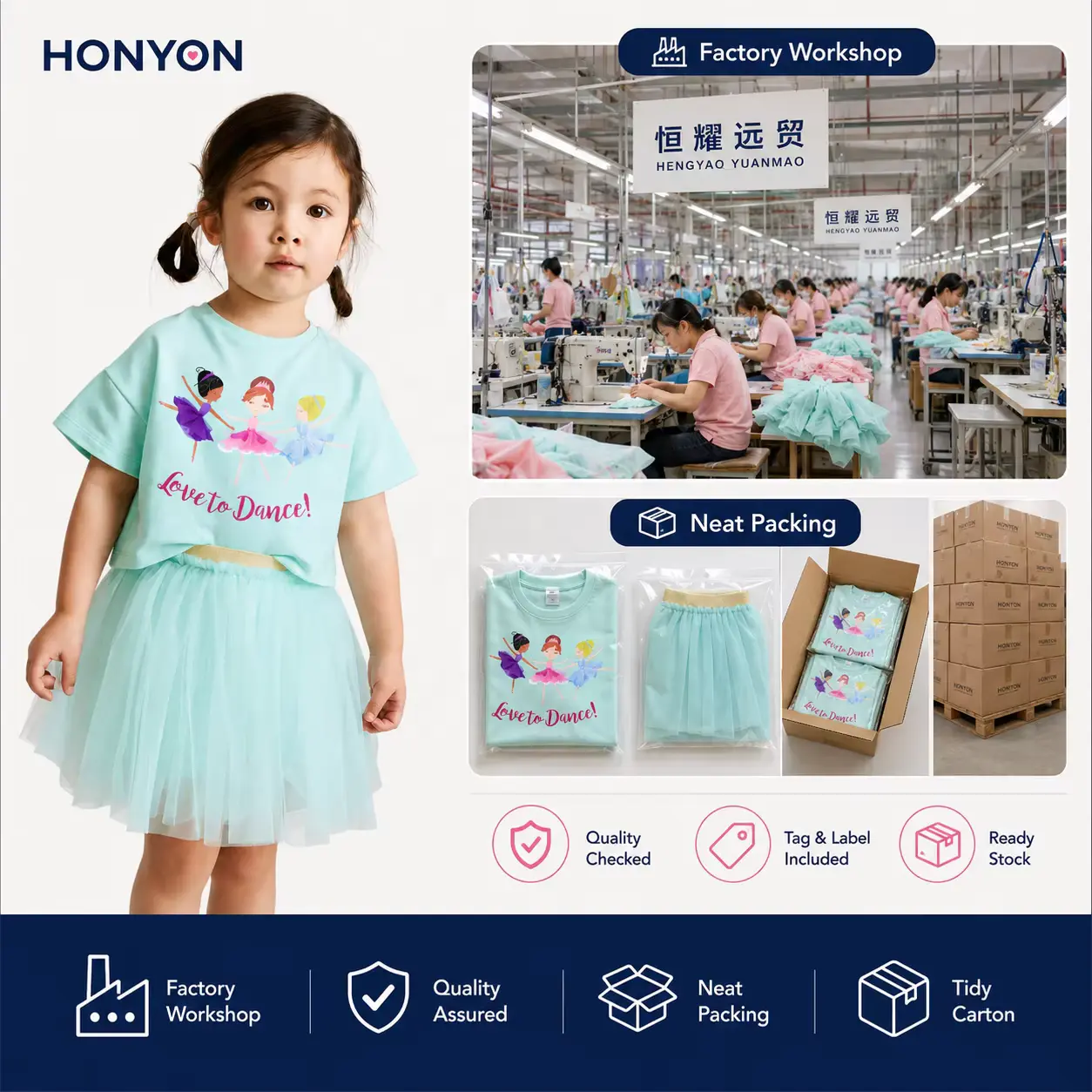 Girls Cotton Printed SET Outfit TWO Piece Ballet Soft Wholesale product image 4