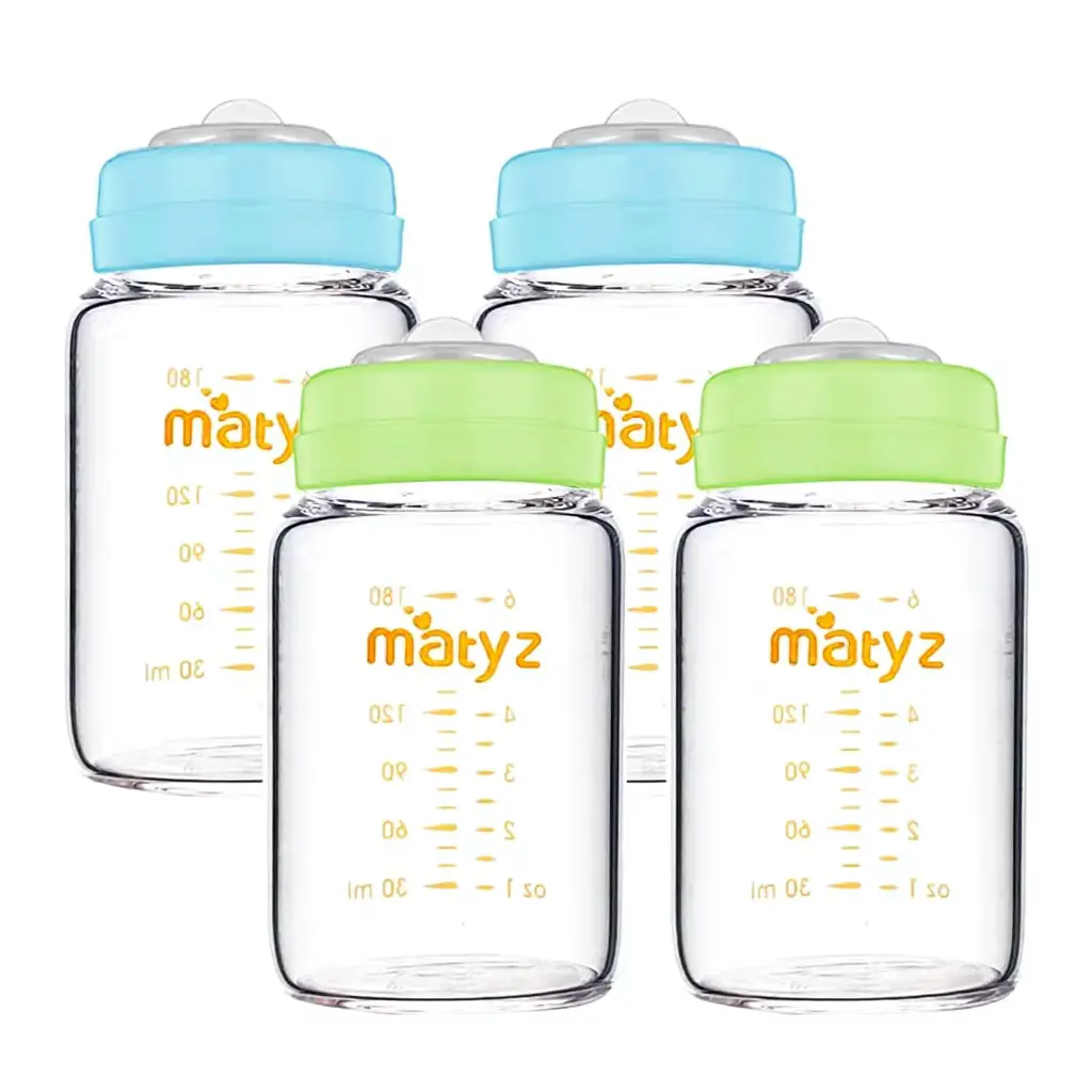 Matyz Glass Breastmilk Storage Containers 4-pack OZ Wide Mouth OEM Wholesale
