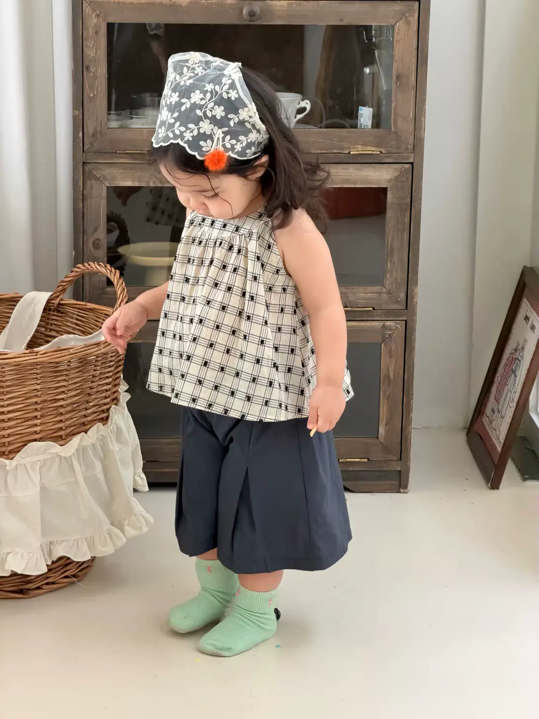 Girls Cotton Shorts SET Outfit Spaghetti Strap TOP AND Wholesale