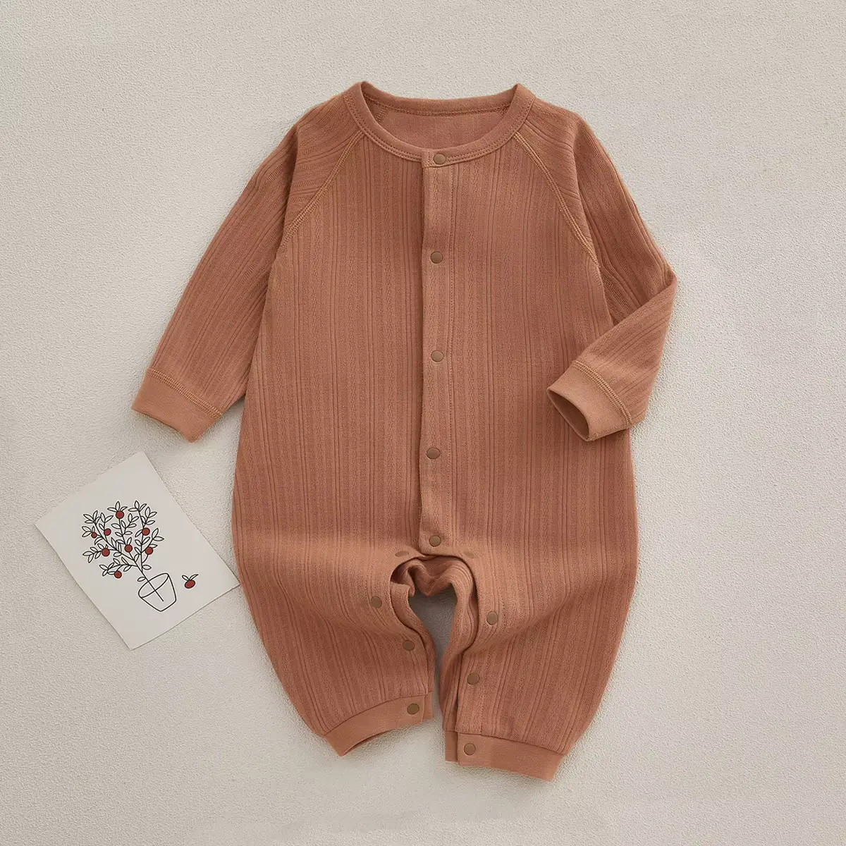 Unisex Cotton Striped Crawler Suit Anti-bacterial 100 Worsted Fabric Clothing Wholesale product image 4