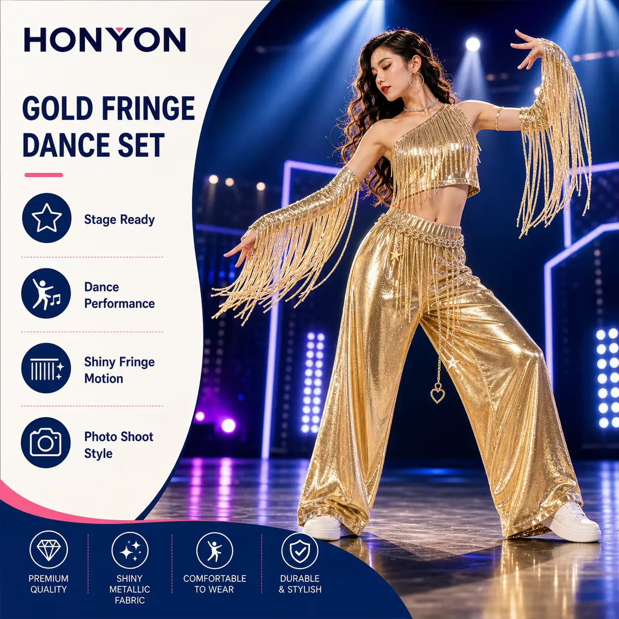 Girls Cotton HIP HOP Jazz Dance Fringe Sparkle Vest Clothing Wholesale product image 2