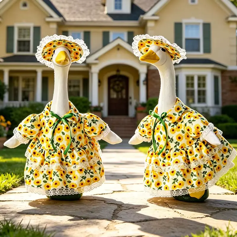 Dress Outfit Vintage Sunflower Lace With HAT Decorative Clothes Wholesale