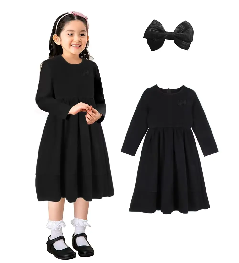 Girls Cotton Skirt Resort-style Formal O-neck Short Sleeve Crocheted Wholesale