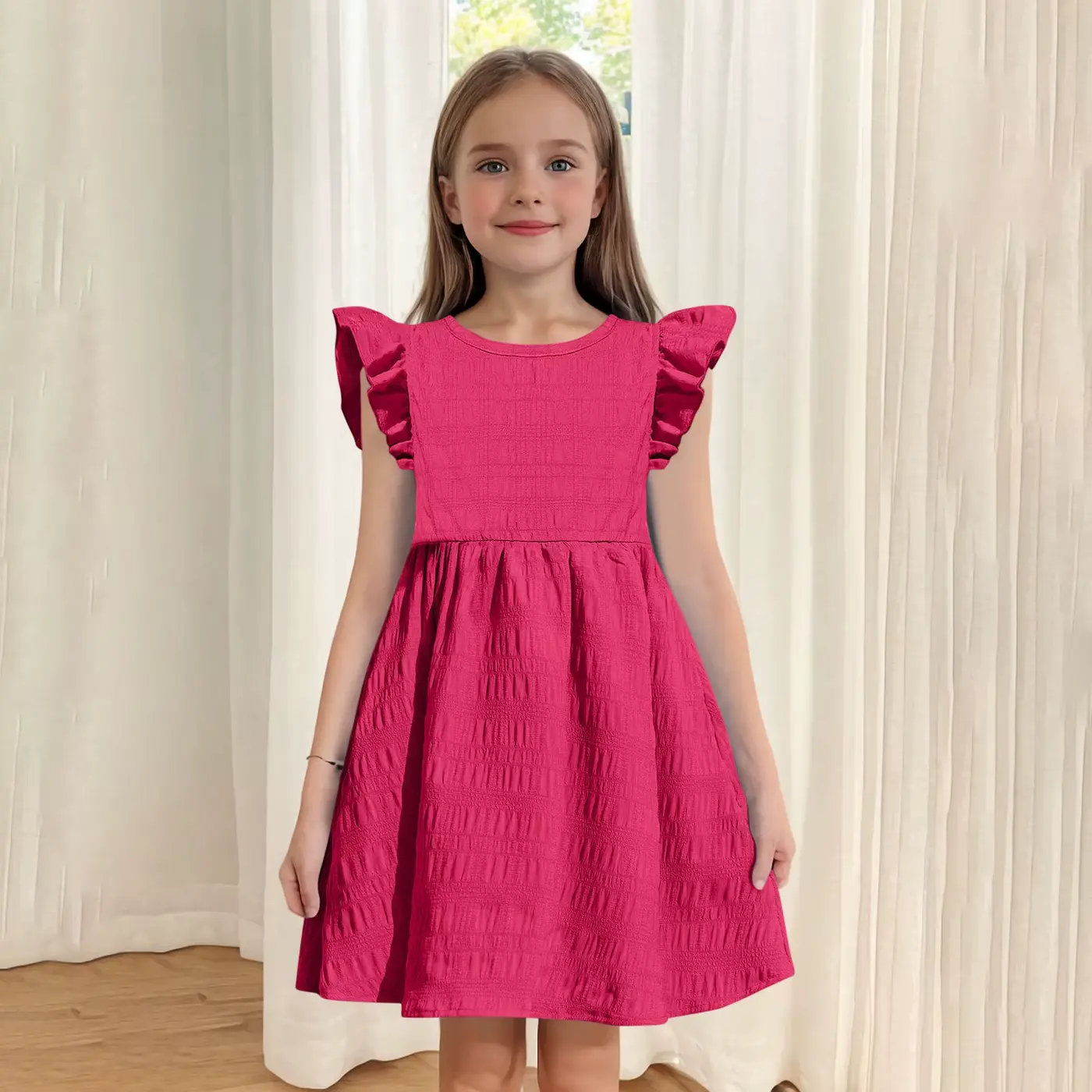 Girls Cotton Printed Princess Dress Skirt Short Sleeve Korean Wholesale