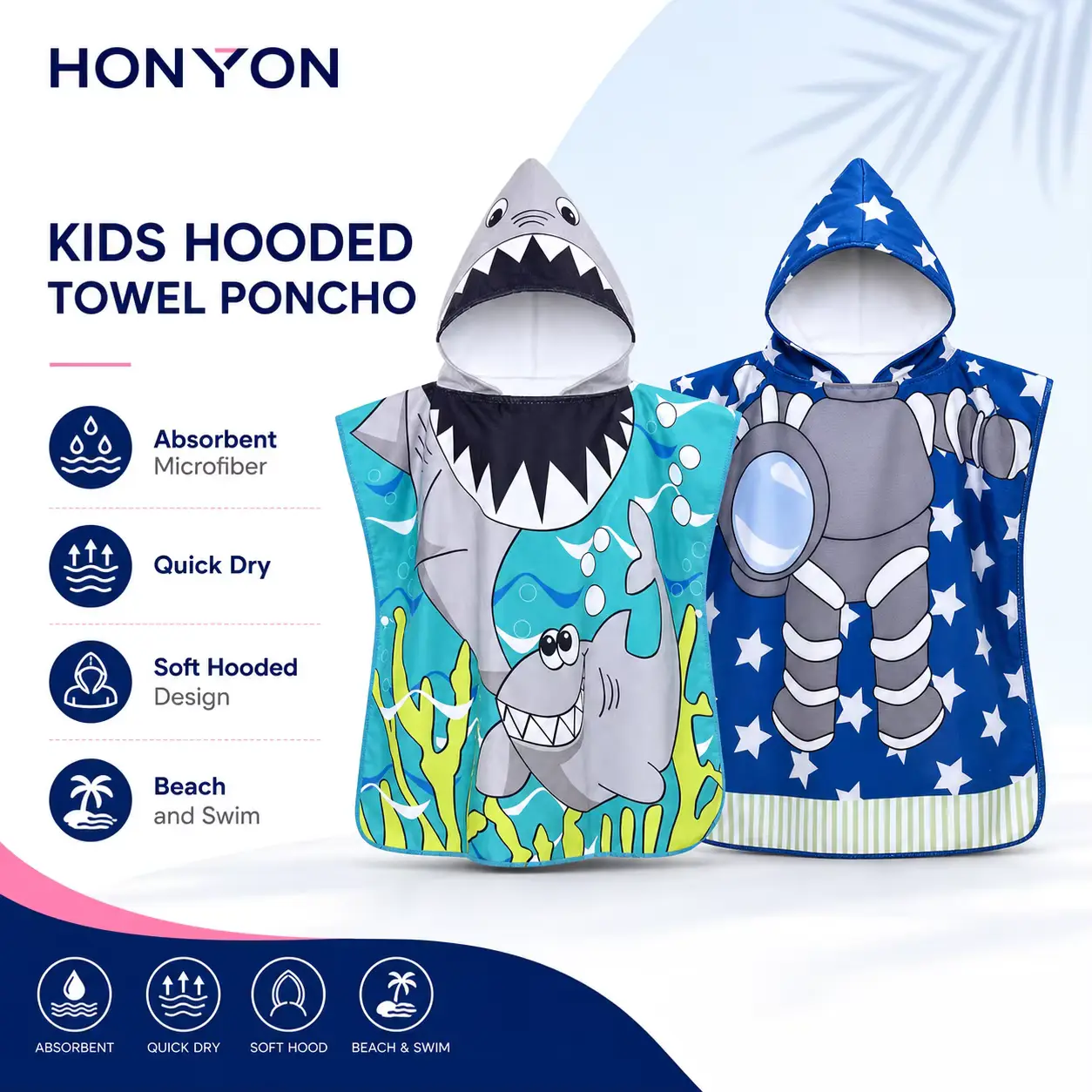 Printed Bamboo Fiber Bath Towel Cape Hooded Cloak FOR OEM Wholesale