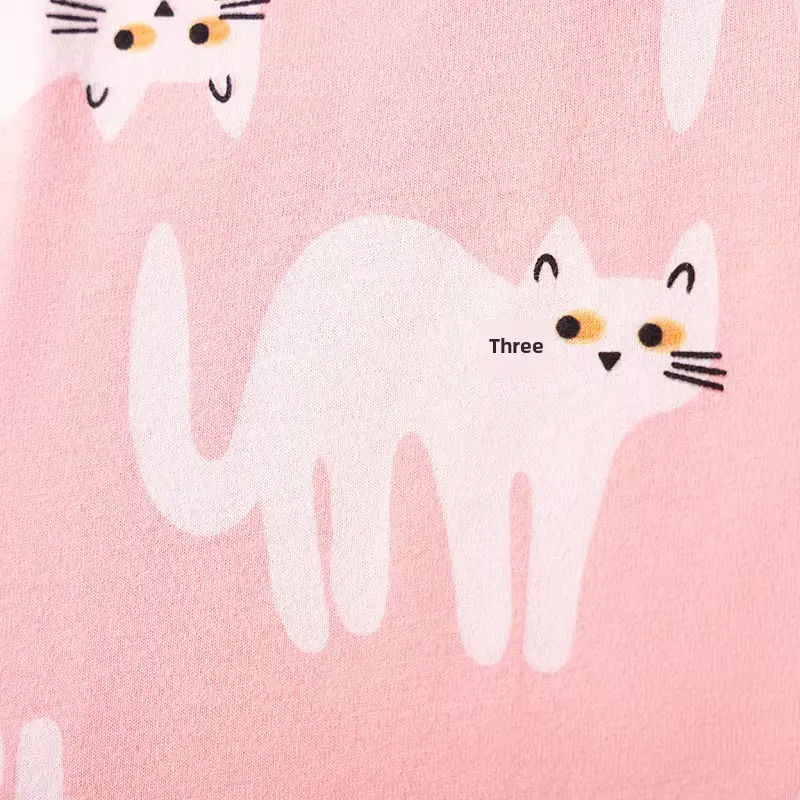 Girls Cotton Cartoon Print Animal Dress Short-sleeved Sheath FOR Wholesale product image 3
