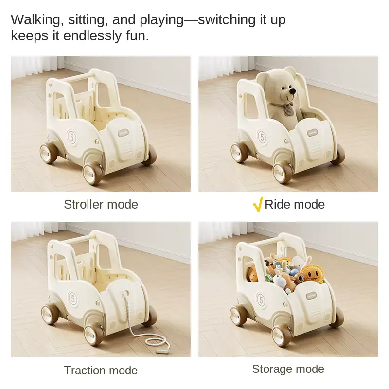 Walker Multifunctional 4-wheel Plastic Push Cart Foldable Learning-to Walk Wholesale product image 3