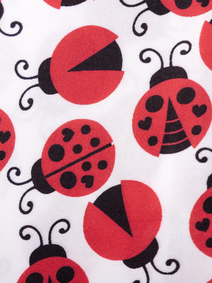 Girls Cotton Dress RED Ladybug Polyester Toddler Ruffled Sleeve Wholesale product image 4