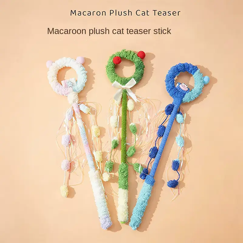 CAT Magic Girl Shaped Long Wand Teaser With Flower Educational Wholesale