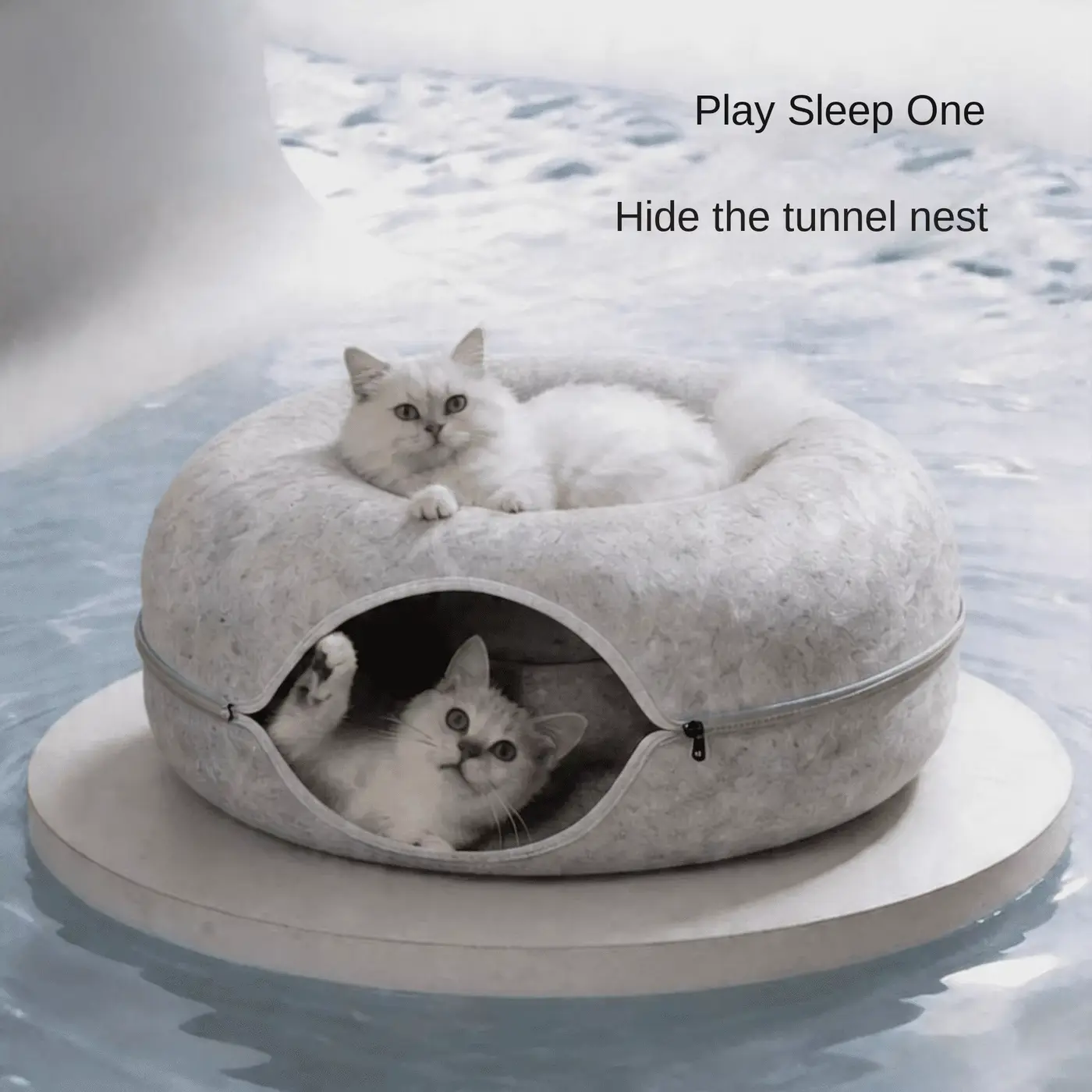 CAT BED Four-season Universal Felt Donut-shaped Double-layer Tunnel TOY Wholesale