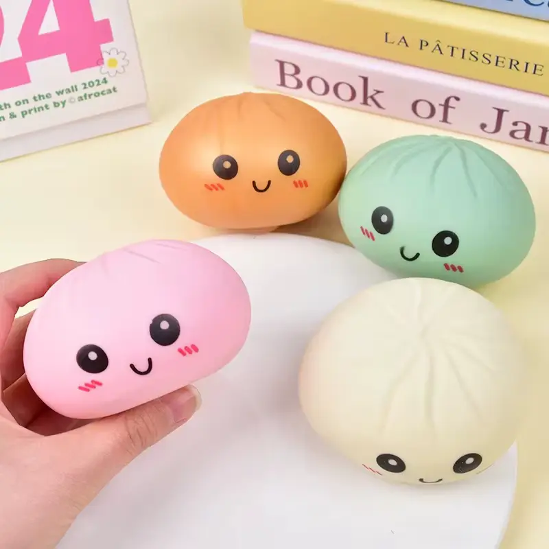 2026 Promotion Rubber Smiling Face Dumplings Steamed Rainbow Mysterious Educational Wholesale product image 3