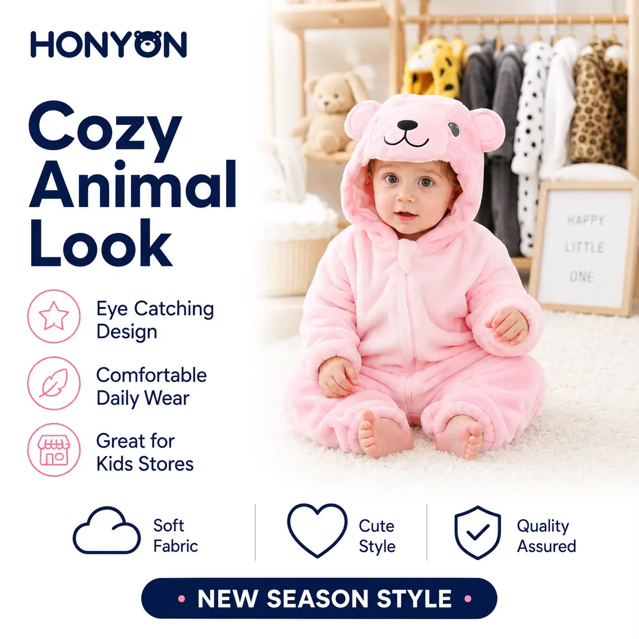 Unisex Cotton Animal Michley Factory Wholesale ODM Jumpsuit 3d Clothing product image 3
