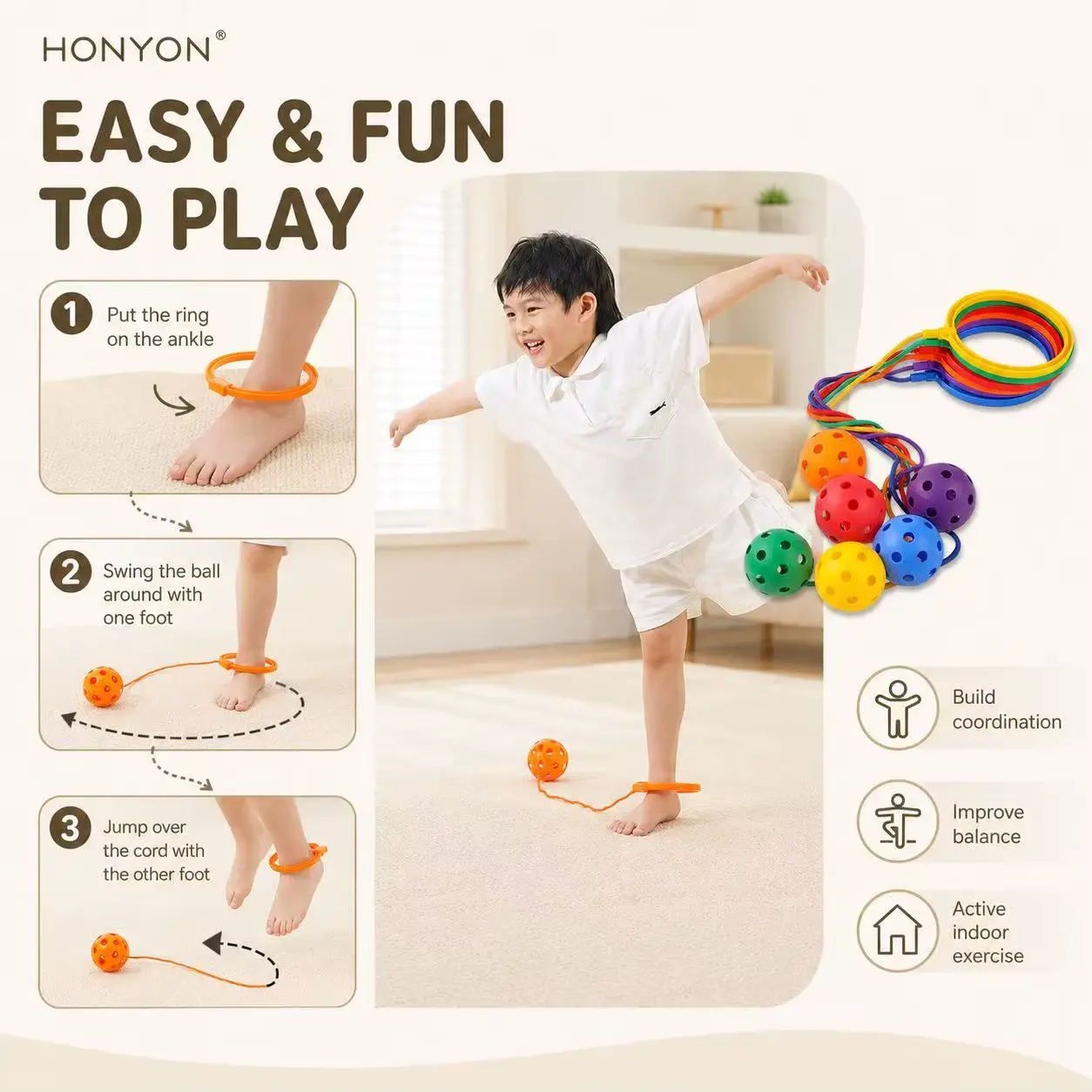 Custom Lemon Jumping Bumping Ball Games Sense Training Equipment Educational Wholesale