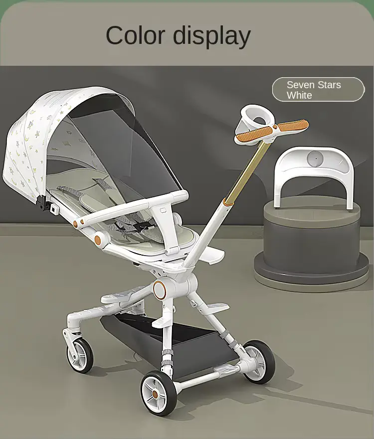 Stroller Hy-yw00240 Stainless Steel Frame 4-wheel Foldable With 15kg Wholesale