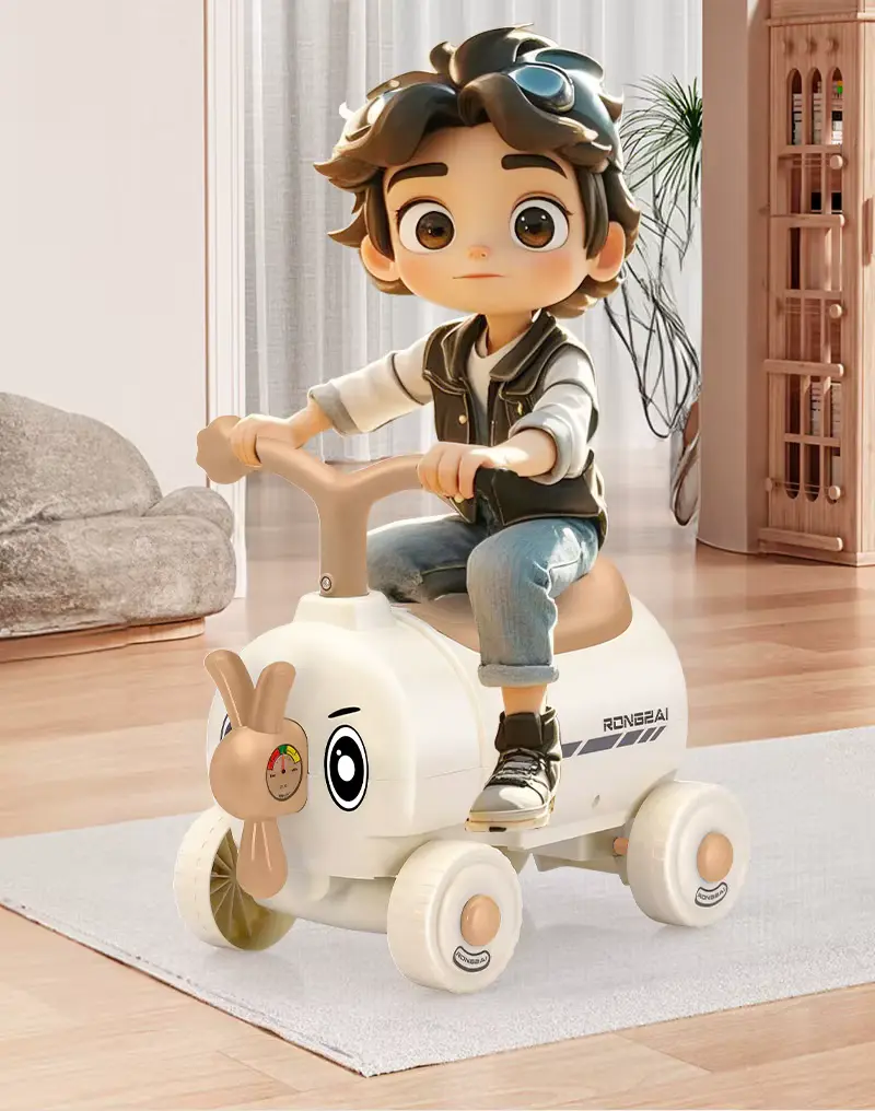 Boys Girls Anti-rollover Wheel Peanut Wiggle Battery Powered CAR Educational Wholesale product image 3