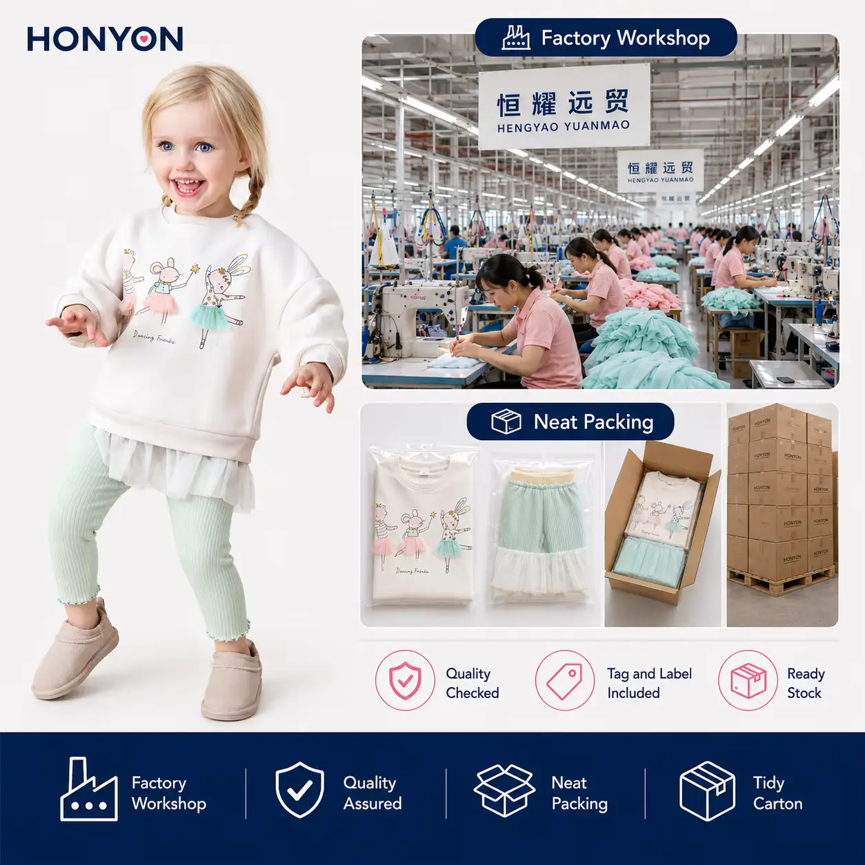 Girls Cotton Print Animal SET Worsted Fabric Suit Polyester Wholesale product image 4