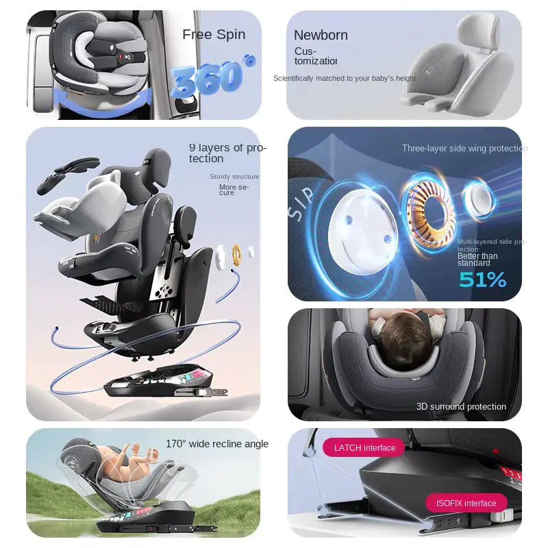 Seat 0-12 Years Portable CAR Safety Adjustable Reclining Infant Wholesale product image 3