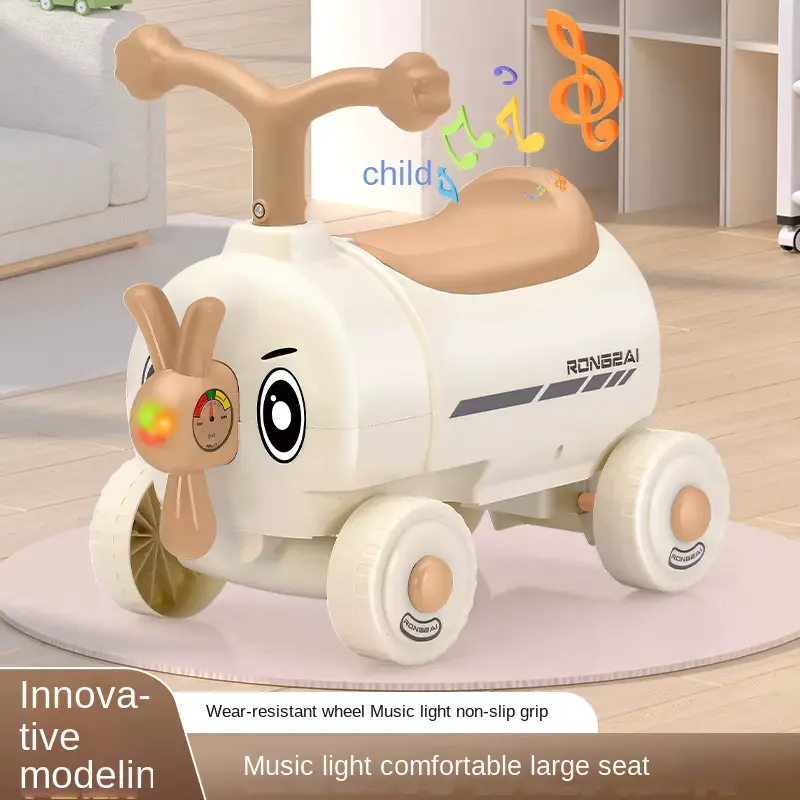 Boys Girls Anti-rollover Wheel Peanut Wiggle Battery Powered CAR Educational Wholesale