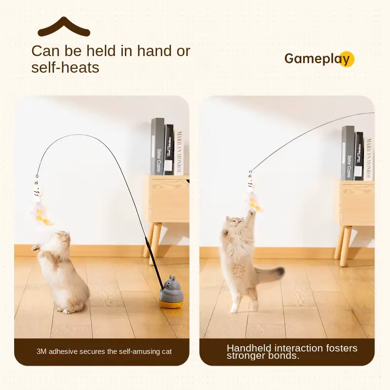 CAT Long Wand Feather TOY Interactive Teaser Stick FOR Educational Wholesale product image 3