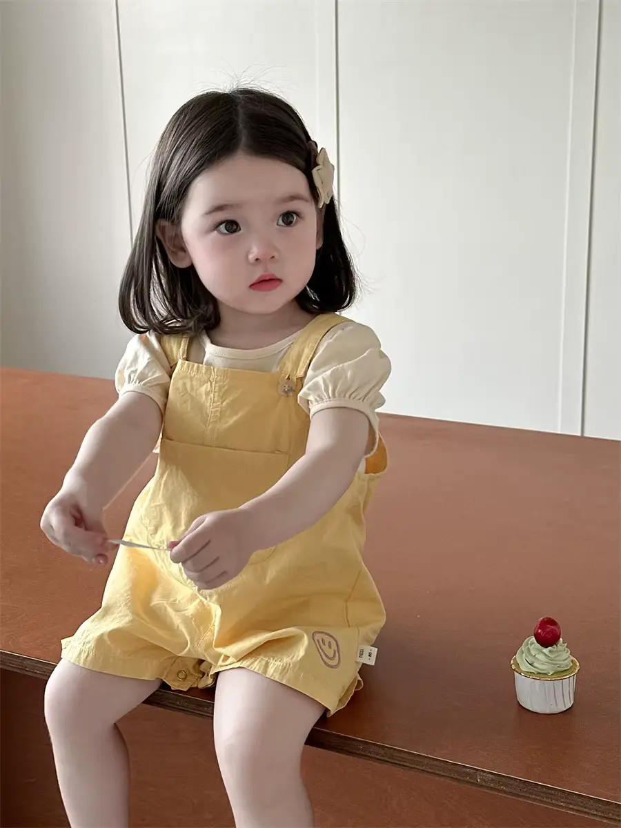 Girls Cotton T-shirt SET Clothing 4t Two-piece Short Sleeve Wholesale