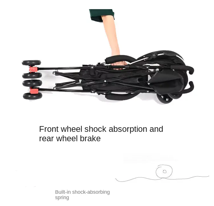 Cartoon Stroller Wheel Stainless Steel Frame Light Foldable Shock Wholesale product image 3