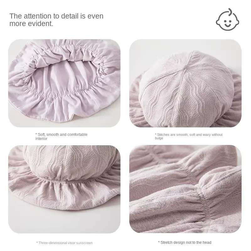 Unisex Cotton Bucket HAT Newborn SUN Spandex Jacquard Thin Clothing Wholesale product image 3