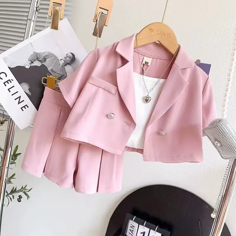 Cotton Shorts SET Coat Womens Solid Elegant Breathable French Wholesale product image 2