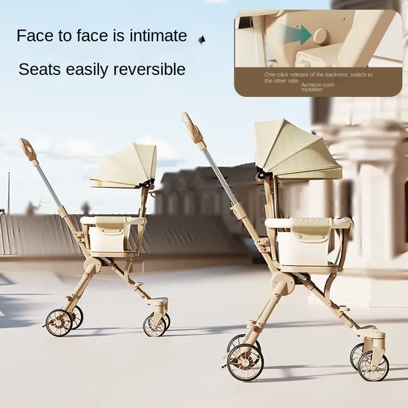 Stroller Sliding Foldable One-button Aluminum Alloy Year Lightweight Four-wheel Wholesale product image 3