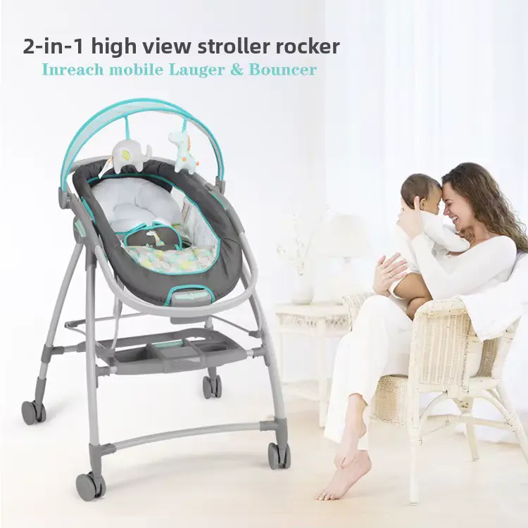 Bouncer 2-in High-view Portable Metal Rocker With Wheels AND Wholesale product image 3