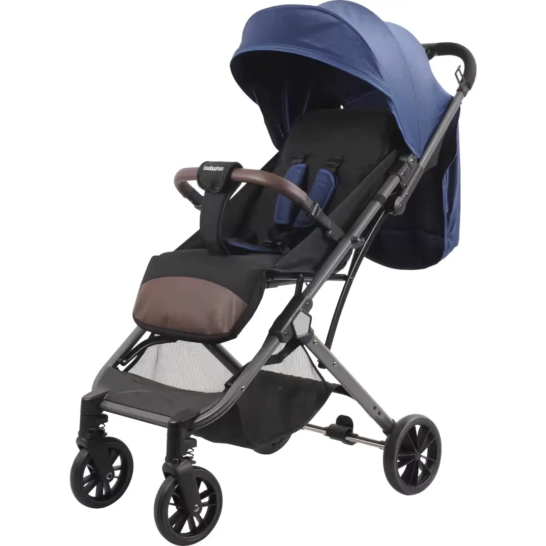 Stroller 4-wheel Lightweight Foldable Recline Linen Material High Carbon Wholesale