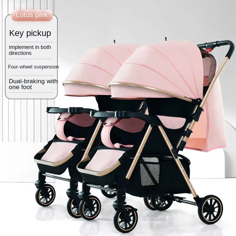 Stroller Lightweight Foldable Luxury Aluminum Alloy Infant Carriage With Wholesale