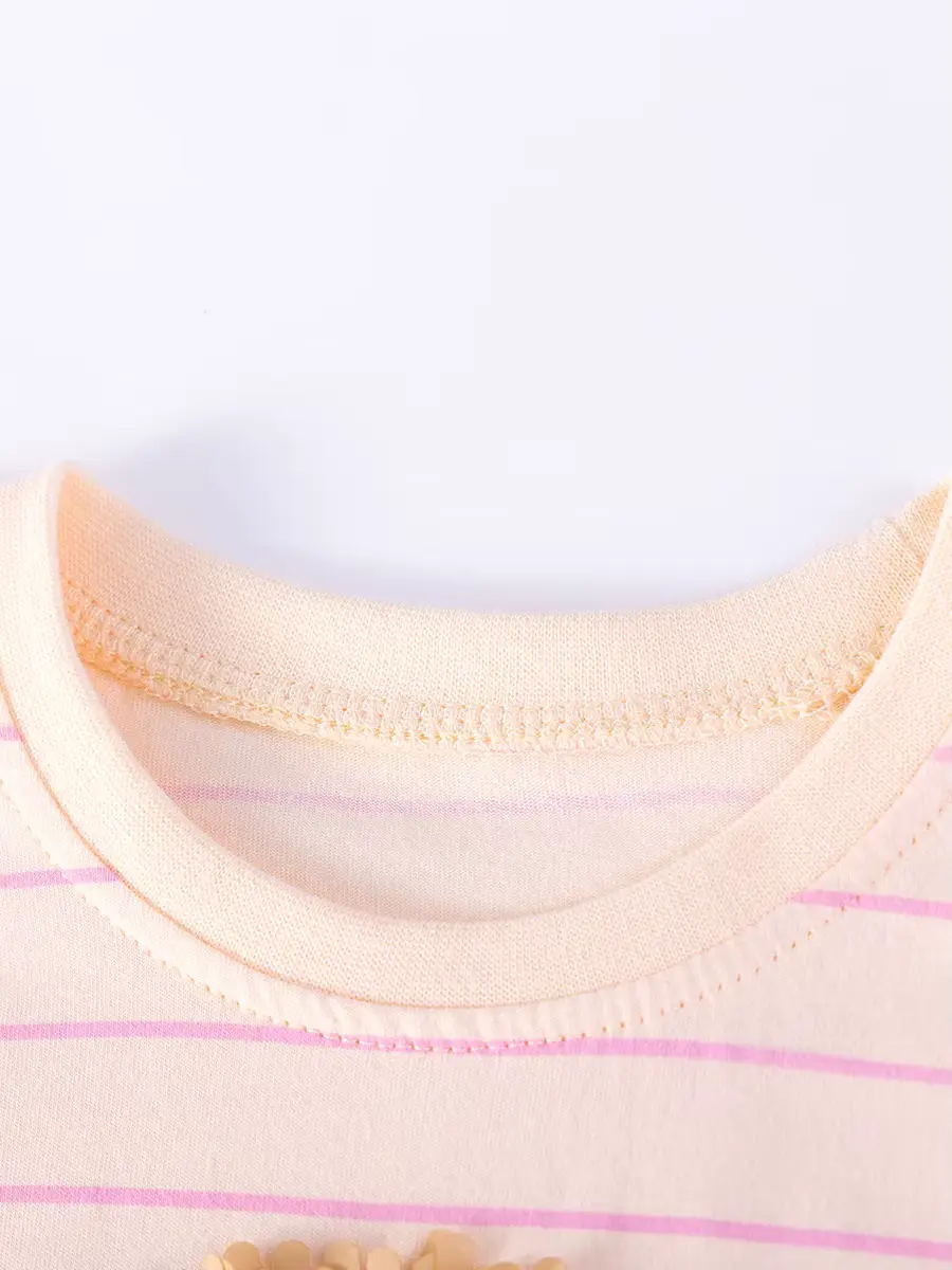 Cotton Princess Dress 100 Appliqued O-neck Patchwork Knee-length Girl Wholesale product image 2