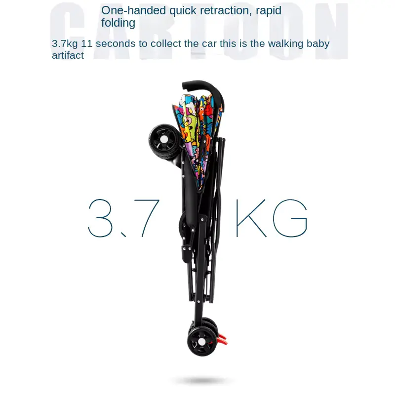 Stroller Lightweight Foldable 4-position Canopy Reclining Breathable Backrest Portable Wholesale product image 3