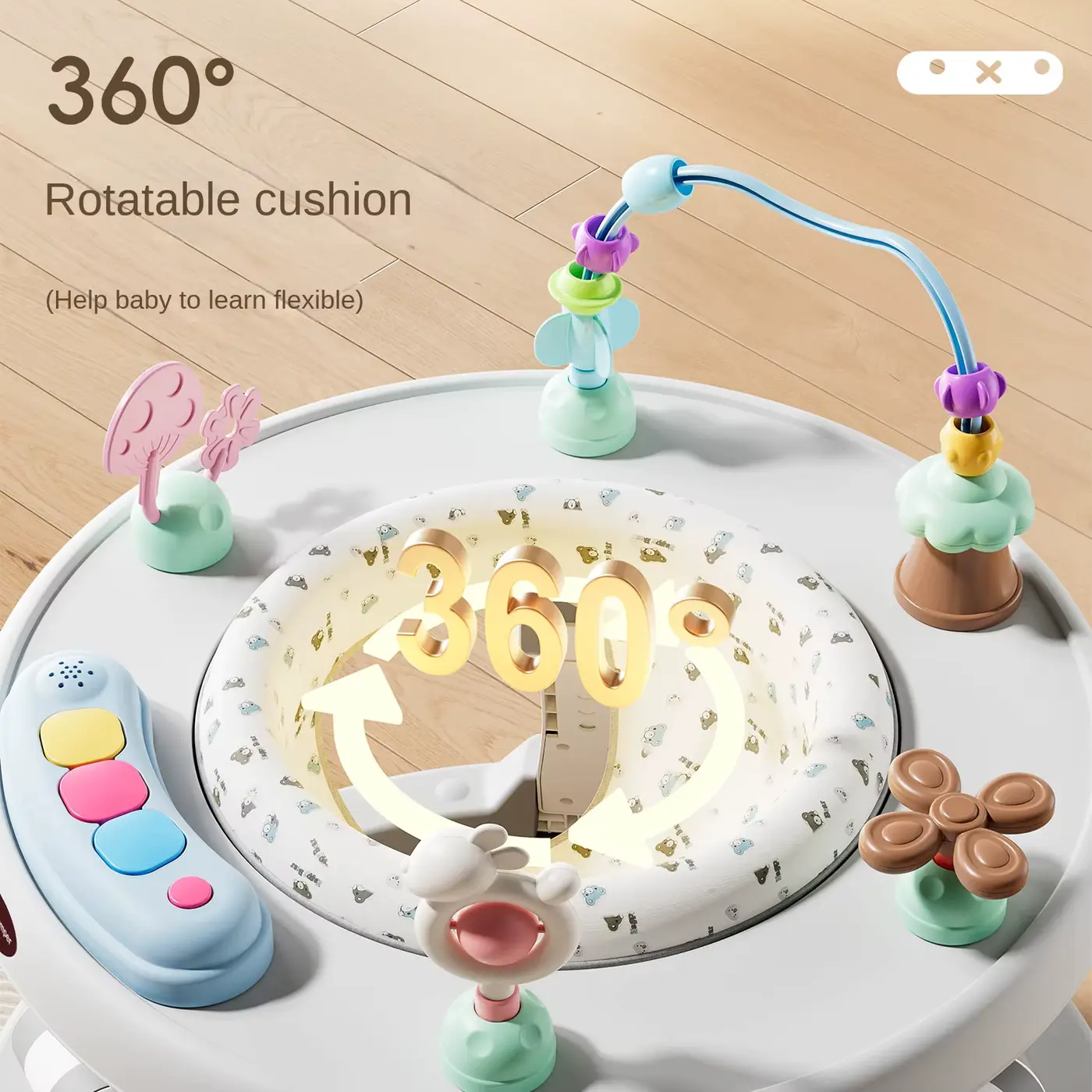 Bouncer With Music Function 2-in Activity Desk AND Play Wholesale product image 3