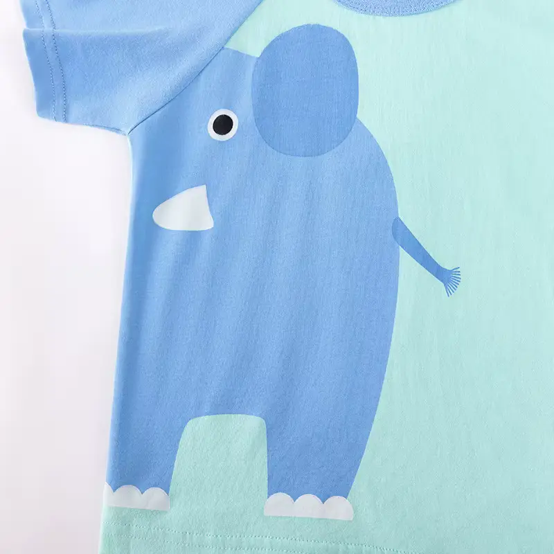 Cotton Cartoon Print T-shirt Shorts BOY Short-sleeved Two-piece Suit Wholesale product image 3