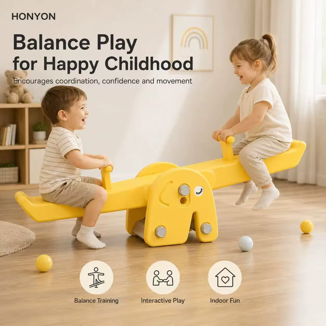 Thickened Plastic Seesaw Indoor Balance Play Equipment Home Amusement Educational Wholesale