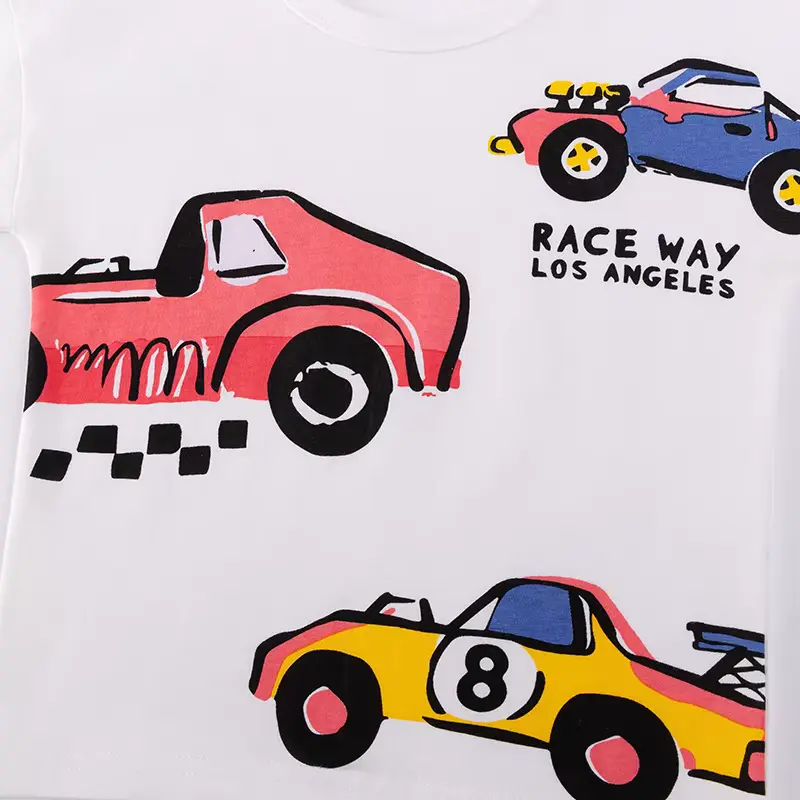 Boys Cotton Cartoon T-shirt Shorts SET CAR 2-piece Customized Wholesale product image 3