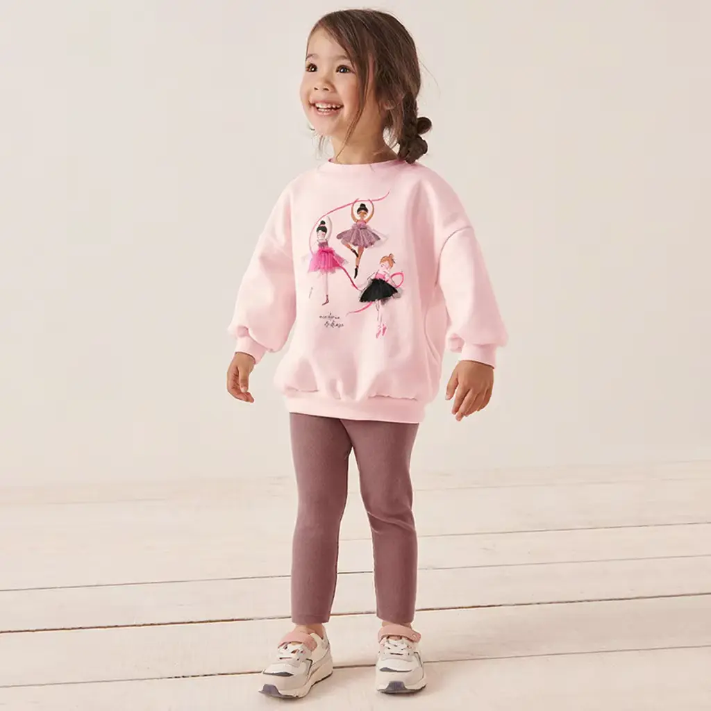 Girls Cotton SET Softened Long Sleeve Solid Color Trousers Wholesale product image 2
