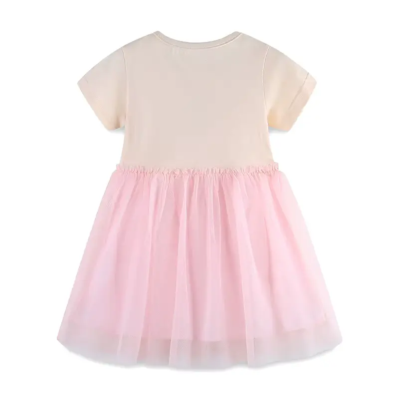 Girls Cotton Mesh Cartoon Printed Princess Dress Sweet Lace Wholesale product image 2