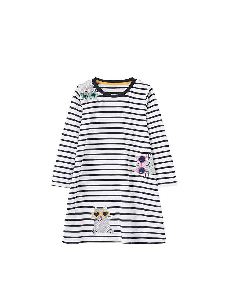 Cotton Striped Dress Hileela ANG Toddler Girl Christmas Crocheted Wholesale product image 4